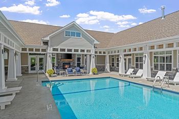 Sparkling outdoor pool